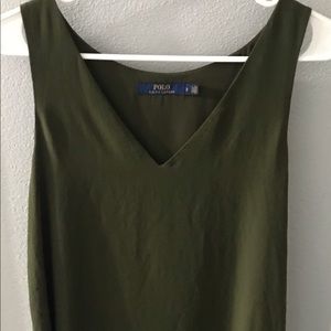 Olive green Polo Shift Dress